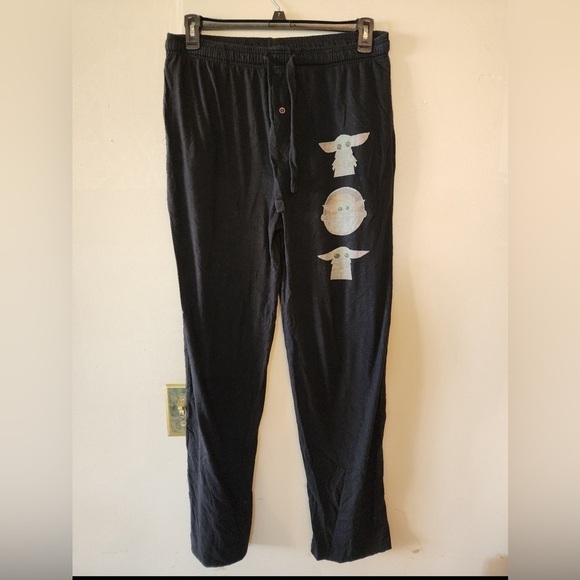 Mens Star wars yoda black sleep pants size large - Picture 1 of 4